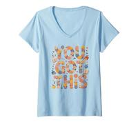 Mujer Es Curioso Que tengas Esto: Todo está Bien, Math ELA Squad. Camiseta Cuello V