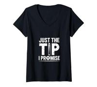 Mujer Es Curioso, Solo el Consejo Que Prometo Decir Piscina Camiseta Cuello V