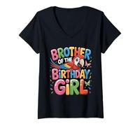 Mujer Es el cumpleaños de mi Hermano Parrot Bro Family Bday Camiseta Cuello V