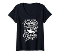 Mujer Es gibt keinen perfekten Reiter Team Horse Rider Bond Camiseta Cuello V