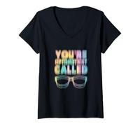Mujer Es gracioso, borroso, eres optometrista y te llaman gafas Camiseta Cuello V
