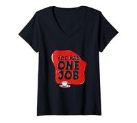 Mujer Es Gracioso el Emblema de You Had One Job Speech Camiseta Cuello V