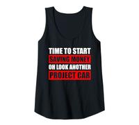 Mujer Es Hora de Empezar a Ahorrar Dinero Car Lover Mechanic Garage Car Guy Camiseta sin Mangas