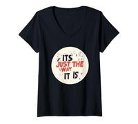 Mujer Es la forma en que es para un look de conversación real Camiseta Cuello V