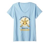 Mujer Es Lindo Tienes un dragón Barbudo de Perro Camiseta Cuello V