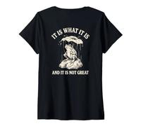 Mujer Es lo Que es y no es una Gran Rana (en la Parte Trasera) Camiseta Cuello V