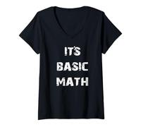 Mujer Es matemática básica Camiseta Cuello V