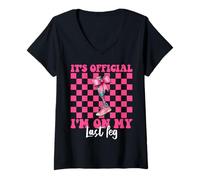 Mujer Es Oficial Estoy En Mi Última Pierna Amputación Paciente Amputación Camiseta Cuello V