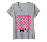 Mujer Es Oficial Estoy En Mi Última Pierna Amputación Paciente Amputación Camiseta Cuello V