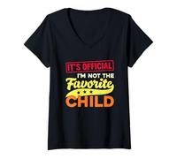 Mujer Es Oficial No Soy El Niño Favorito Camiseta Cuello V