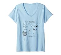 Mujer Es por la Libertad Que Cristo Nos ha liberado Gálatas 5:1 Camiseta Cuello V