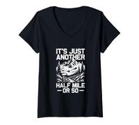 Mujer Es Solo Otra Media Milla o Tan Divertido Excursionista Camiseta Cuello V