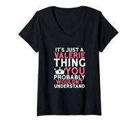 Mujer Es Solo una Cosa de Valerie Que Probablemente no entenderías Camiseta Cuello V