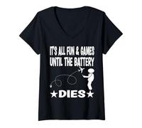 Mujer Es Todo diversión Camiseta Cuello V