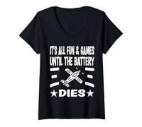 Mujer Es Todo diversión Camiseta Cuello V