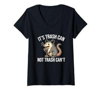 Mujer Es un bote de basura, no puede ser divertido de zarigüeya Camiseta Cuello V