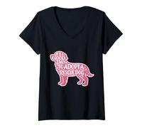 Mujer Es un Buen día para Adoptar a un Trabajador voluntario de Rescate Camiseta Cuello V