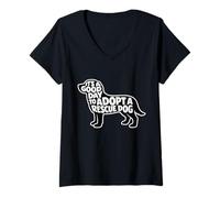 Mujer Es un Buen día para Adoptar a un voluntario de Trabajo de Rescate Camiseta Cuello V