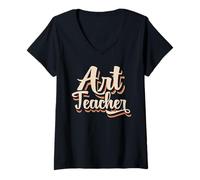Mujer es un hermoso día del maestro para aprender profesor de arte Camiseta Cuello V