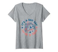Mujer Es un mal día para ser un taco Camiseta Cuello V