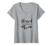 Mujer Es una bendición ser Llamada mamá Linda mamá Camiseta Cuello V