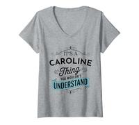 Mujer Es una Cosa de Caroline Que no entenderías Gracioso Camiseta Cuello V