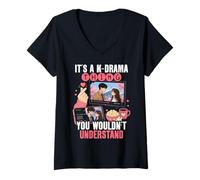 Mujer Es una Cosa de Drama K Que no entenderías Gracioso Camiseta Cuello V