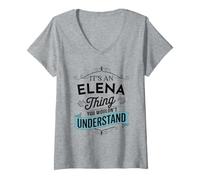 Mujer Es una Cosa de Elena Que no entenderías Divertido Nombre Elena Camiseta Cuello V