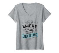 Mujer Es una Cosa de Emery Que no entenderías Funny Emery Name Camiseta Cuello V