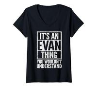 Mujer Es una cosa de Evan que no entenderías - Nombre de Evan Camiseta Cuello V