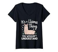 Mujer Es una cosa de llama que no entenderías llama genial Camiseta Cuello V