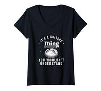 Mujer Es una Cosa de Masa Madre Que no entenderías Hornear Divertido Camiseta Cuello V