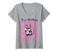 Mujer Es una cosa de rata que no entenderías Rata Chica Mamá Ratón Camiseta Cuello V