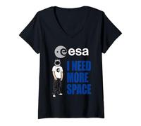 Mujer Esa Astronauta Casco Cool I Need More Space Camiseta Cuello V