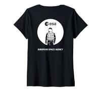 Mujer Esa Astronauta Space Is Our Middle Name Atrás Camiseta Cuello V