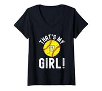 Mujer Esa es mi Chica número 17 Camiseta Cuello V
