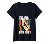 Mujer Escalada En Interior The Wall Never Judges Camiseta Cuello V