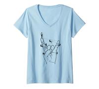 Mujer Escalada Manual en Roca Boulder Montañismo Escalada en Roca Camiseta Cuello V