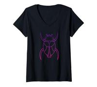 Mujer Escarabajo Mitología del Antiguo Egipto Camiseta Cuello V