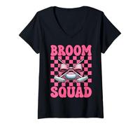 Mujer Escoba Escuadrón Curling Stone Jugador Chica Mamá Coqueta Arco Camiseta Cuello V