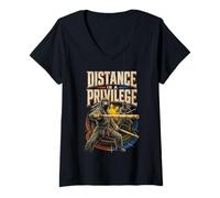 Mujer Escrima Arnis Artes Marciales Distance Is A Privilege Camiseta Cuello V