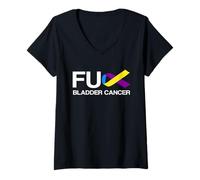 Mujer Escuadrón de Apoyo de Cinta para el Mes de concienciación sobre el cáncer de vejiga Camiseta Cuello V