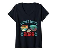 Mujer Escuadrón de cruceros Punta Cana Viaje de Vacaciones 2026 Camiseta Cuello V