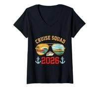 Mujer Escuadrón de cruceros Viaje de Vacaciones a Honolulu 2026 Coincidencia de Grupo Camiseta Cuello V