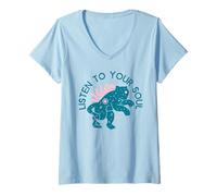 Mujer Escucha a tu Alma (Boho Tiger Graphic) Camiseta Cuello V