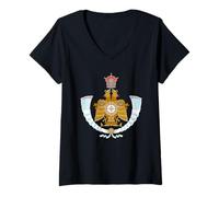 Mujer Escudo de Armas Real del Príncipe Heredero de Irán Escudo Persa Imperial Camiseta Cuello V