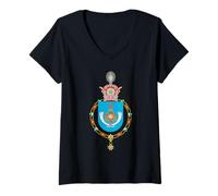 Mujer Escudo Real del Príncipe Heredero de Irán Escudo Imperial Persa Camiseta Cuello V