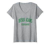 Mujer Escuela Secundaria Bryan Adams HS Dallas TX Retro Camiseta Cuello V