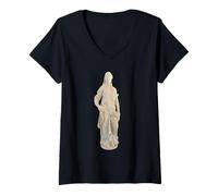 Mujer Escultura de Dama Velada La Donna Velata Raffaelle Monti Estatua Camiseta Cuello V