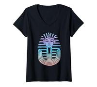 Mujer Esfinge Egipto Mitología Diosa Reina Simbolismo Camiseta Cuello V